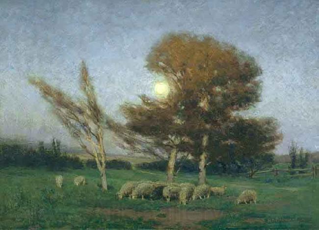 William Bromley Early Moonrise in September Norge oil painting art